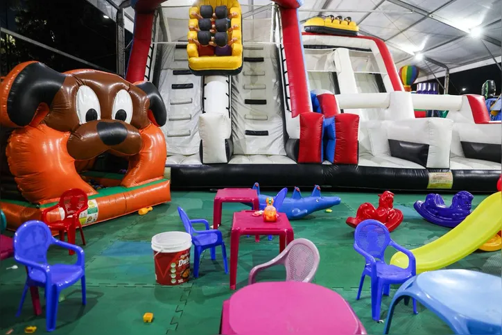 Imagem ilustrativa da imagem Diversão gigante: conheça o parque inflável de 1.000 m² da Fenagro