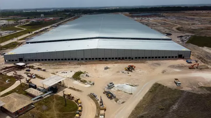 Unidade da BYD na Bahia, que foi inaugurado, o primeiro dos 4 setores, em outubro de 2025