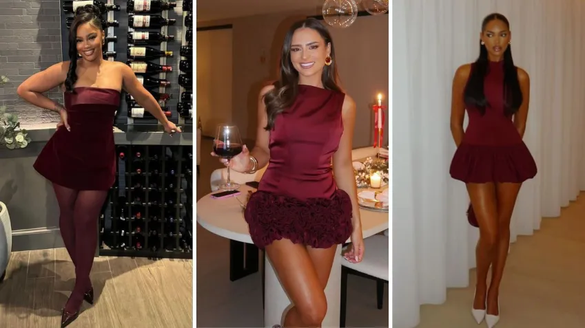 Looks bordô para o Natal • Reprodução/Pinterest