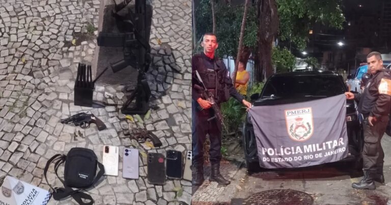 Perseguição termina com cinco presos e um morto na zona Sul do Rio