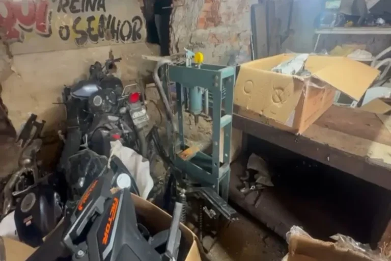 Base do CV usada para desmanche de motos roubadas é fechada