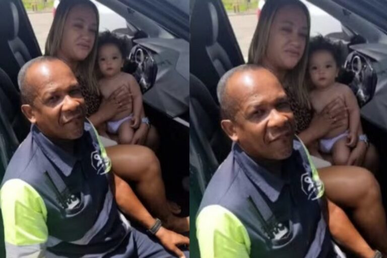 Bebê de sete meses é salva em praça de pedágio após se engasgar na BR-324