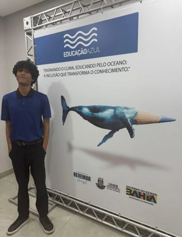 Estudante cria plataforma educativa sobre cultura oceânica Projeto foi apresentado no Educação Azul, iniciativa lançada pelo Governo do Estado.