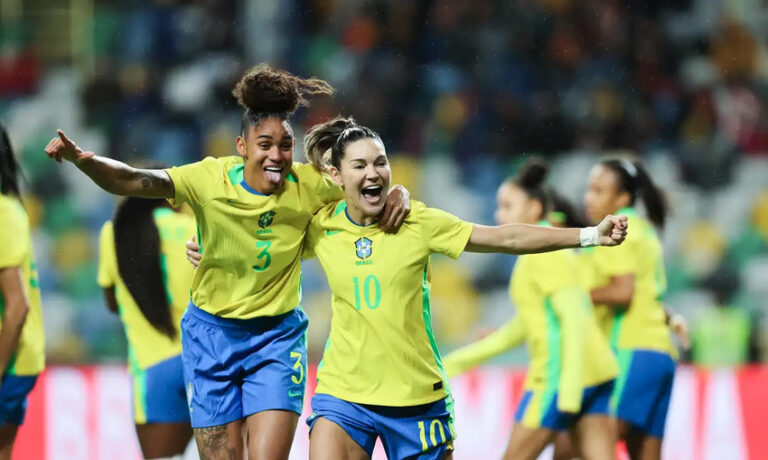 Seleção brasileira feminina encerra o ano com goleada de 5 a 0 sobre Portugal