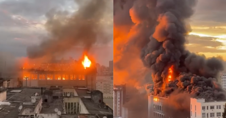 Vídeo: incêndio atinge o colégio Marista de Santa Maria, no RS