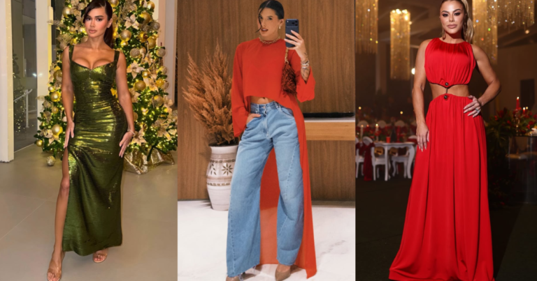 Famosos arrasam nos looks da véspera de Natal; veja fotos