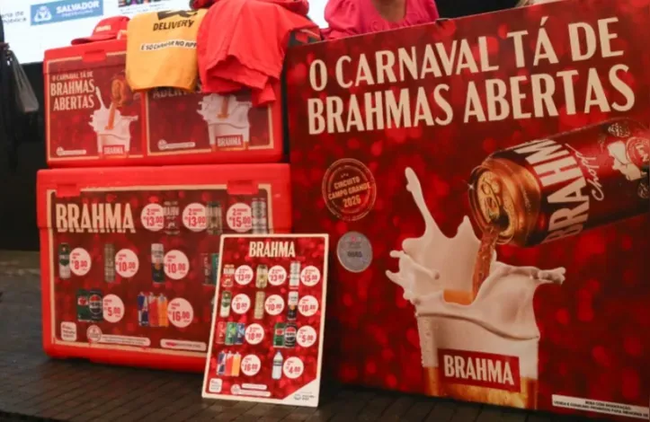 Tabela de preços das bebidas do Carnaval 2026