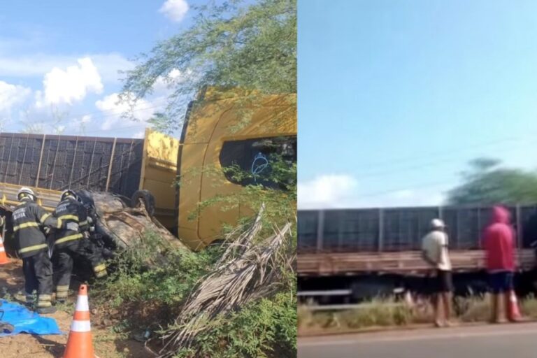 Acidente entre carro e caminhão deixa duas pessoas mortas no norte da Bahia