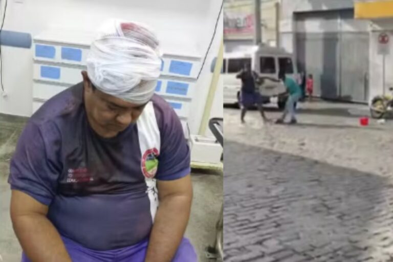 Vídeo: Homem é atacado com golpes de facão após discussão com vizinho