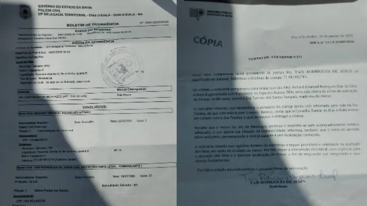 Taís registrou ocorrência na Polícia Civil e no MP-BA