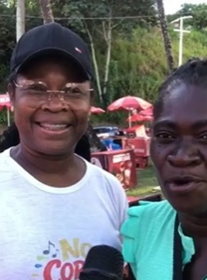 Rose Pley de Jesus e Rita de Cássia, no Morro do Gato