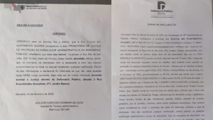 Registros no MP e Defensoria Pública