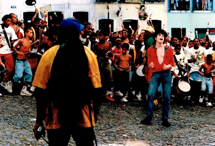 Michael Jackson e Olodum no Pelourinho