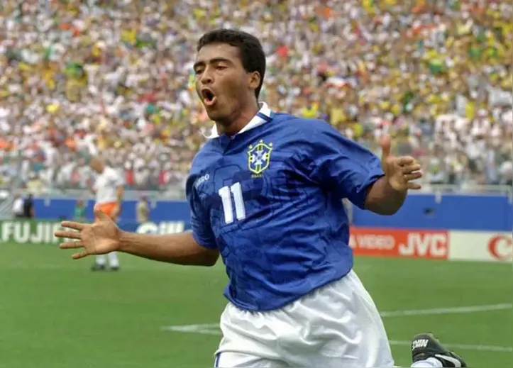 Romário em campo pela Seleção Brasileira