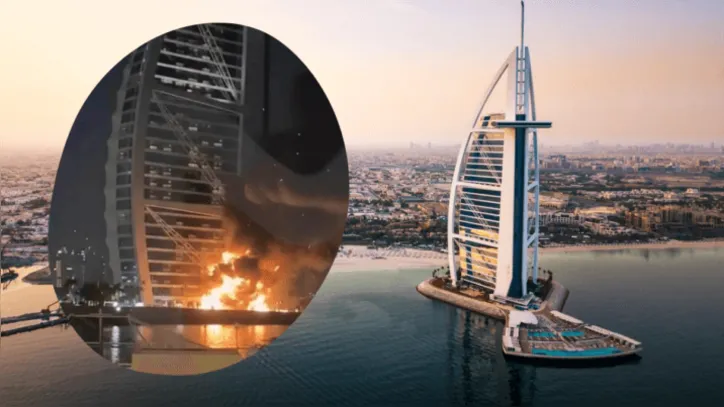 Míssil iraniano atinge o Burj Al Arab, único hotel 7 estrelas do mundo