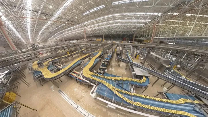 Imagens internas da industria de bebidas em Alagoinhas