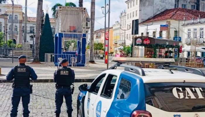Centro Histórico tem esquema de segurança reforçado durante o Natal