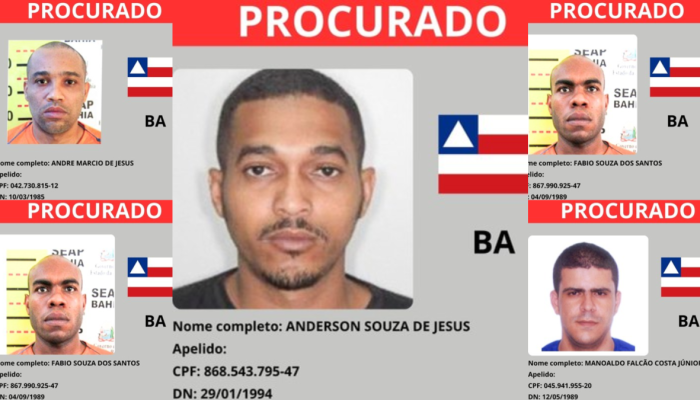 Bahia tem cinco nomes na lista de criminosos mais procurados