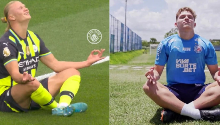 Haaland faz convite para Dell, do Bahia, visitar o Manchester