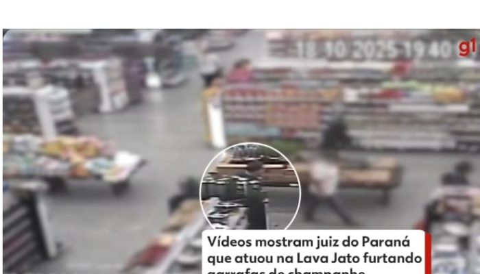 Imagens expõem juiz da Lava Jato por furtar champanhe em