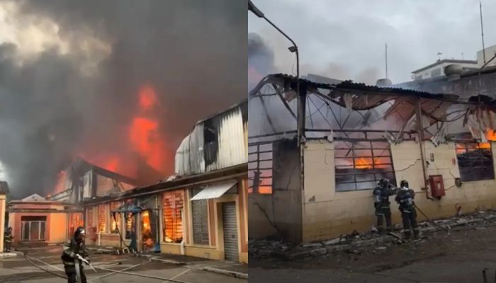 Incêndio causa destruição e mobiliza 20 viaturas dos bombeiros